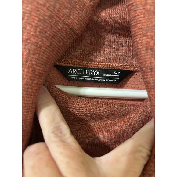 Arc’teryx Womans Laina Sweater Sz small EUC mock turtleneck heather rust - Picture 2 of 5